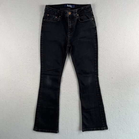 Boden Jeans Womens 10 Black Denim The Marylebone Slim Boot Cut Mid Rise - Picture 1 of 11